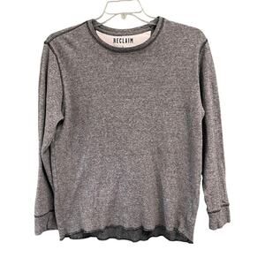 Reclaim Buckle Mens Slub Knit Top Long Sleeve Size Large Soft Wash BKE Pullover